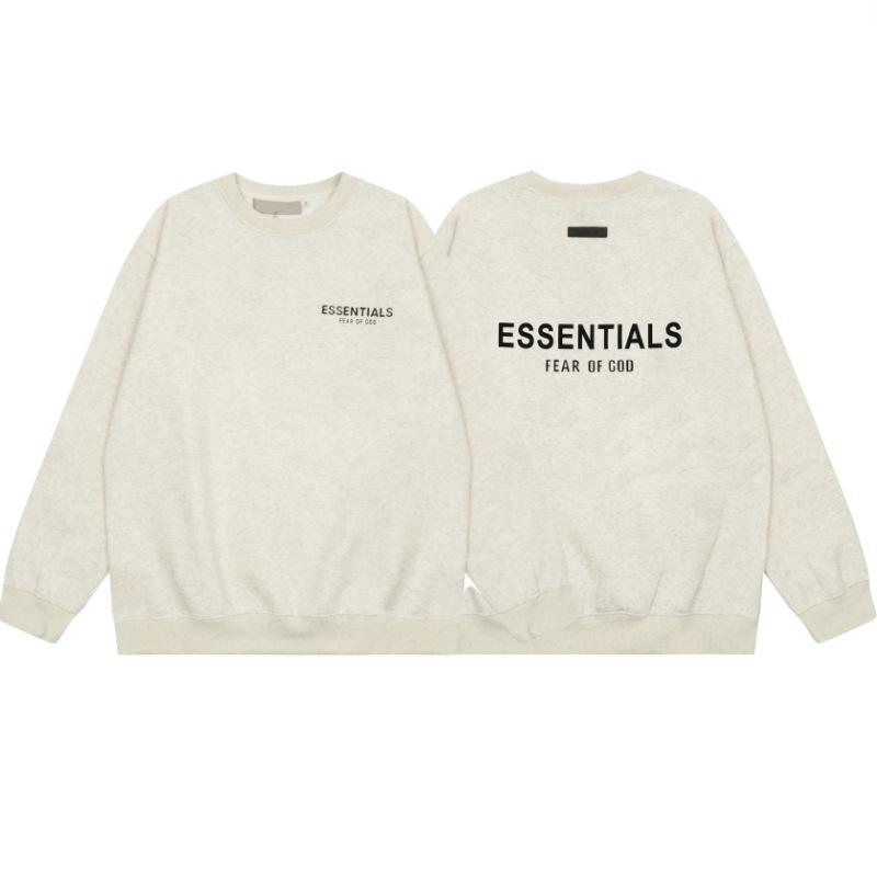 Herbst/Winter Unisex FOG ESSENTIALS Beflockter Hoodie Sweatshirt – Paar Lockerer Schnitt mit Plus Samt