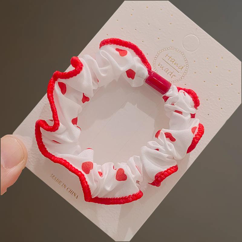 2025 Gumička do vlasů s krajkovým okrajem a sladkou vůní – Dámská gumička ve stylu tenkého střeva na drdoly a vlasové doplňky