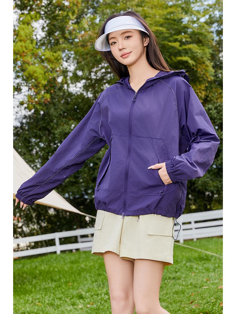 

Одяг із захистом від сонця UPF50+: Водовідштовхувальний, Надлегкий, Дихаючий, Вологовідвідний Спортивний одяг для Чоловіків та Жінок. XS фіолетовий