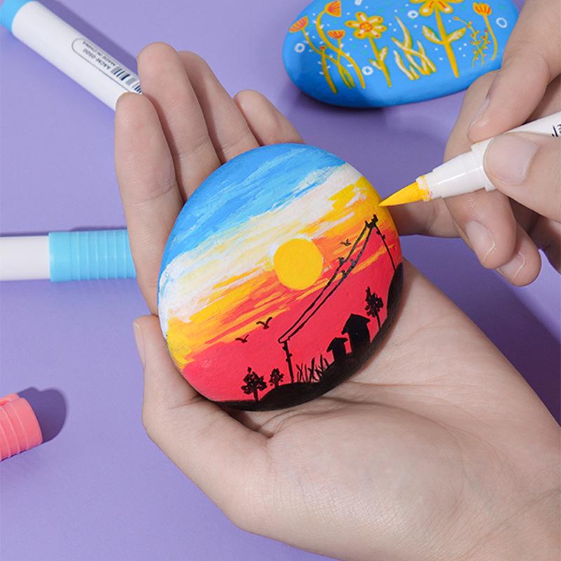 Arrtx Artesian Acrylmarker - Weiche Spitze, Wasserfest, 30 Lilatöne für DIY & Graffiti.