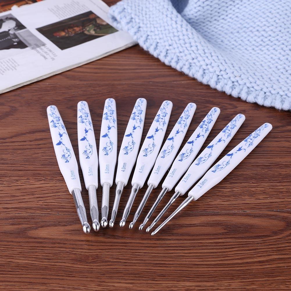 

9pcs 2-6 мм крючком крючки Kit шарф спицы свитер ткать ремесло подарок