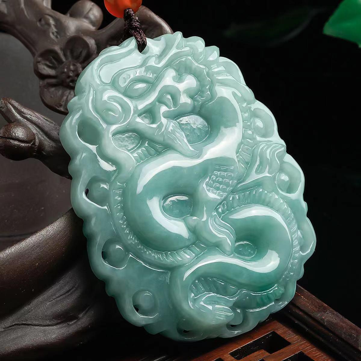 

Подвеска из нефрита класса А Пиксю Гуаньинь Будда Дракон Ожерелье Амулет Мира 204