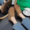 New Thick-soled, Belt-buckle, Soft-soled Single Shoes for Women with Genuine Leather Shoes, Retro Style