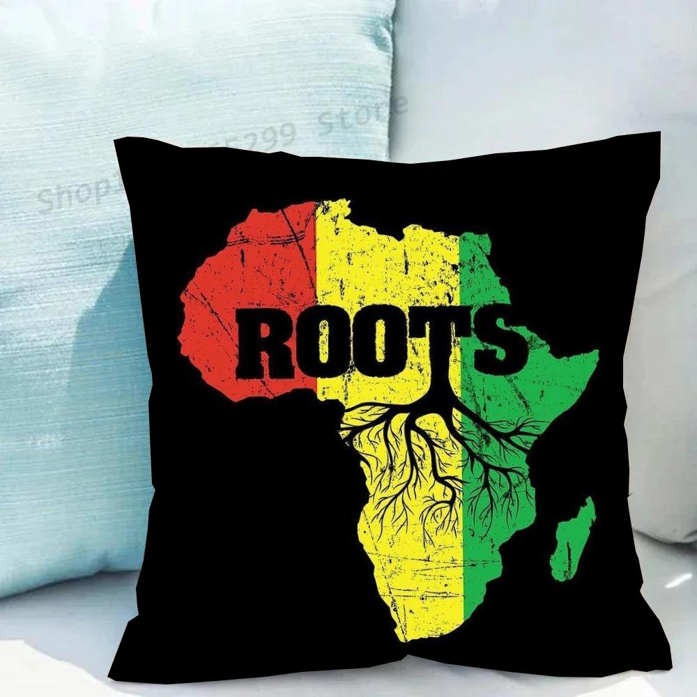 1Pc Map Of Africa Geometrics Pillow Case Square Bedroom Sofa Leisure Comfort Cushion Car Living Room Home Decoration