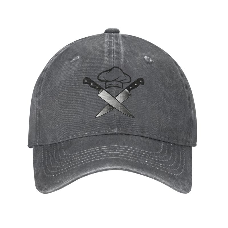 Personalized Cotton Funny Cooking Skull Knife Chef Baseball Cap Women Unisex Adjustable Dad Hat Streetwear