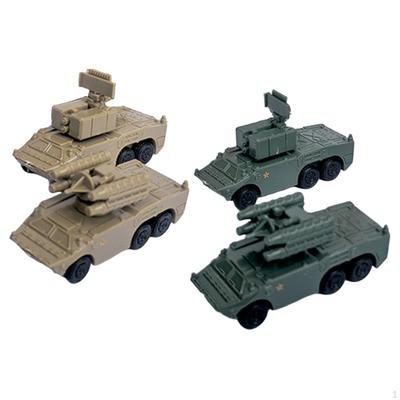 4x 1:144 Scale Armored Vehicles Truck Model Building Models Craft Puzzle Toy for Display