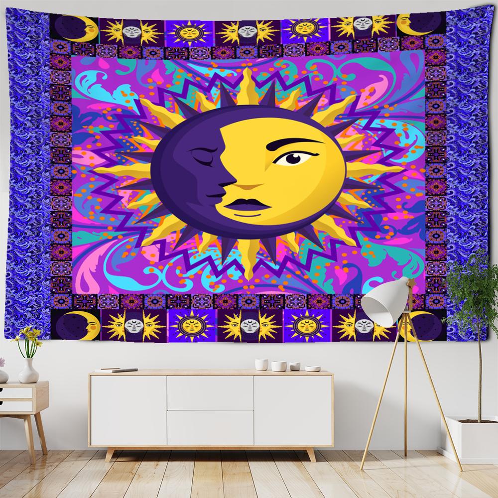 Sun Moon Tapestry Wall Hanging Bohemian Hippie Mandala Witchcraft Mattress Living Room Home Art Decoration