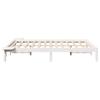 Bed Frame White 120 x 190 cm Solid Pine Wood