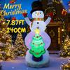 7.87FT Inflatable Snowman Toy Christmas Tree Xmas Decorations for Yard LED Lights Christmas Supplies Home Ornament Holiday Gift