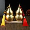 Brass Gourd Feng Shui Ornament With Tassel Feng Shui Decorative Collectible For Prosperity And Longevity Home Office Desk Decor