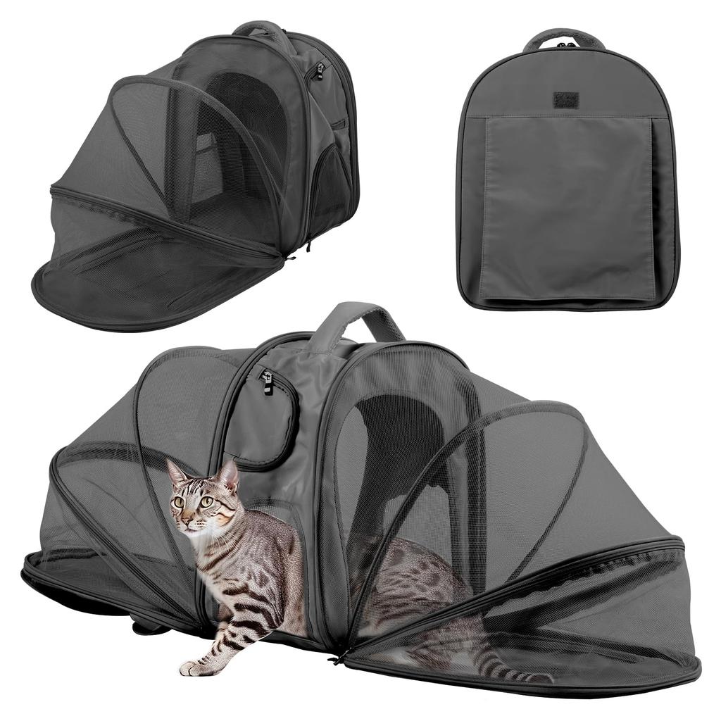 hidemasa Taška pro přepravu domácích mazlíčků pro psy a velká přepravka pro domácí mazlíčky se síťkou, vhodná pro malé, velké a malé, ideální pro nemocnici a cestování, pro kočky, kapacita,