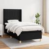 3132123 vidaXL Divan Bed with Mattress Black 90x200 Cm Fabric