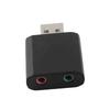 VENTION USB External Sound Card with 3.5mm Stereo Earphone Mic Adapter Driver Free Replacement for PC Laptop PS4 Black