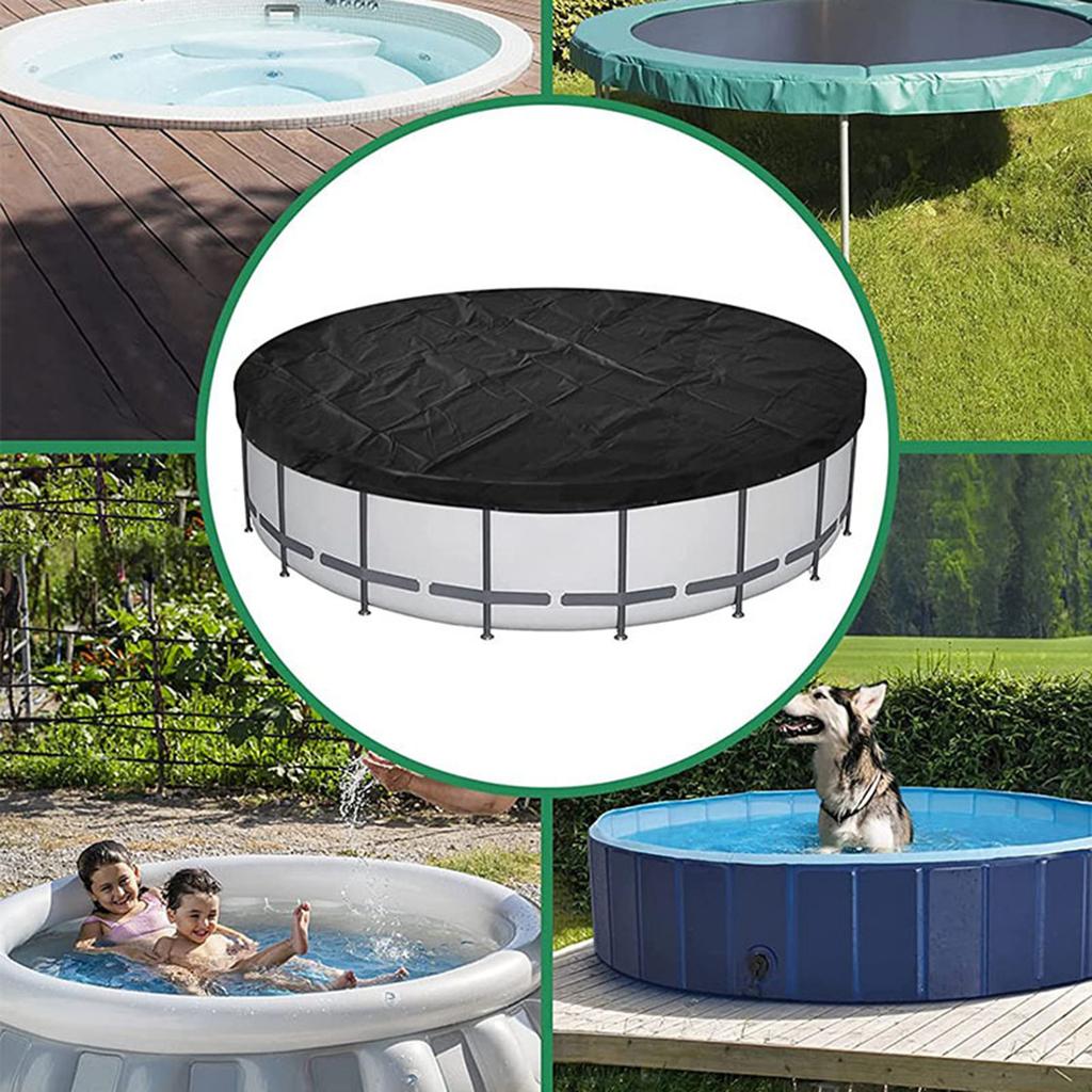 Professional 15FT Round Pool Protector Cover Waterproof Dust Cover Heavy Duty Outdoor Swimming Pool Leaf Net