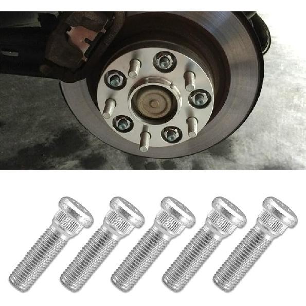 5PCS Car Wheel Studs, M12X1.5 Essential Car Accessories Lug Bolts Secure Wheel Hubs Compatible With Toyota Chevy Lexus Scion Pontiac, Replaces