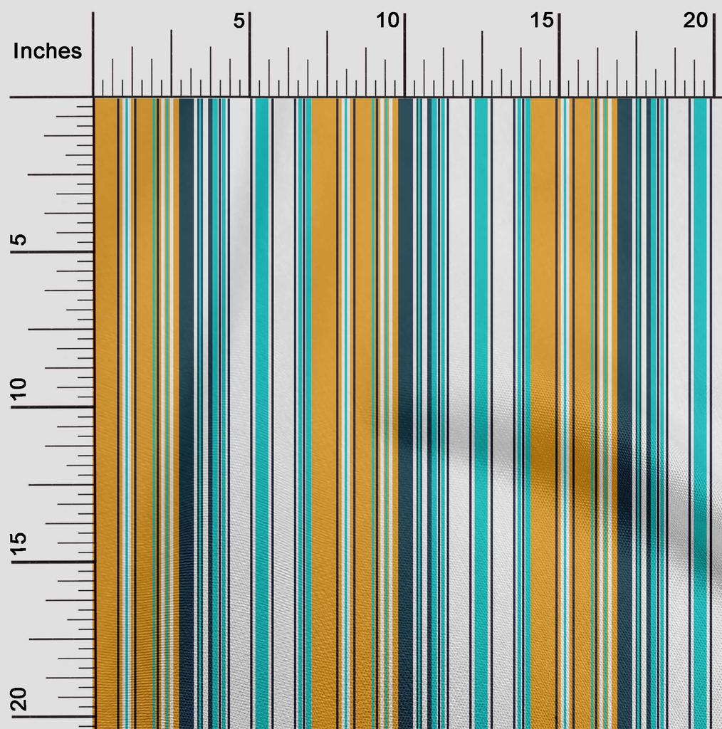 oneOone Cotton Flex Fabric Multicolor Stripe Fabric Prints By Yard 40 Inch