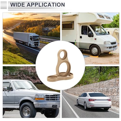 RATCHROLL 2Pcs Universal Speaker Spacer Ring Adapter Dual Ring Waterproof for 1.5 Inch To 3.5 Inch Speaker Mount Spacer Bracket Ring Brown Wood