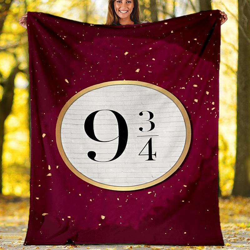 1pc Hogwarts12 Theme Blanket - Digital Print, Polyester, Cozy for All Seasons, Perfect for Outdoor, and Travel