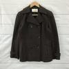 Harrods Spring Autumn Cotton Blouson Outer Short P Coat Women M Brown Double Breasted