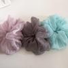 French Pearlescent Fairy Gauze Fluffy Scrunchie – Gentle, Versatile Hair Tie for a Lazy Low Bun