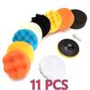 Auto-Polierschwamm-Pad-Set, Schaumstoff-Pad, Puffer-Set, Poliermaschine, Wachs-Pads für Auto, Motorrad, Kraftfahrzeug, entfernt Kratzer