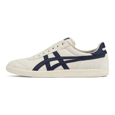 Tokuten Slip-On Cómodo Elegante Versátil Antideslizante Duradero Zapatillas Casuales de Caña Baja Unisex Blanco Azul 1183C142-200