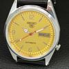 VINTAGE REFURBISHED SEIKO 5 AUTOMATIC JAPAN MENS GOLDEN DIAL WATCH A445587-1