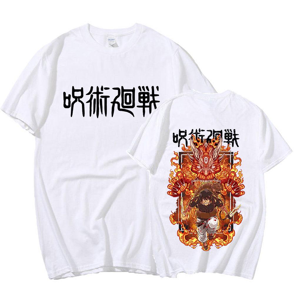 Anime Jujutsu Kaisen T-shirt Funny Fushiguro Megumi Graphic T-shirts Men Women Fashion Short Sleeves Oversized T Shirt Streetwear