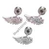1PCS Silver Hip Hop Vintage Creative Angel Wings Earrings Women Punk Studs Birthday Jewelry Gift