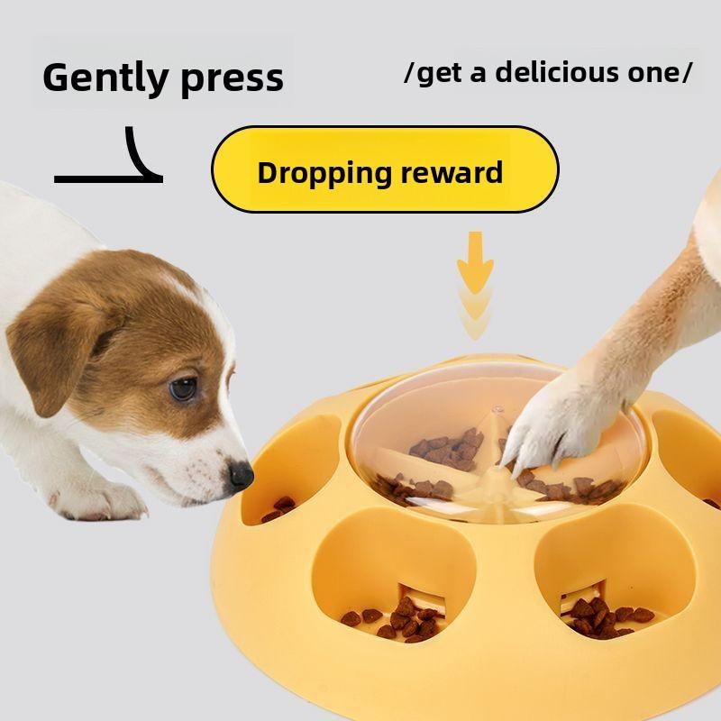 Hunde-Puzzle-Spielzeug Schiebetyp Futterspender Leckend Interaktives Futterspielzeug für kleine mittelgroße Katze Langsam-Futterspender Aufbewahrungsschale