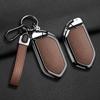 Zinc Alloy Leather Car Key Cover Fob Case Shell For Kia Picanto Sorento Mq4 Carnival Ka4 Morning K5 Carens Ev9 Seltos