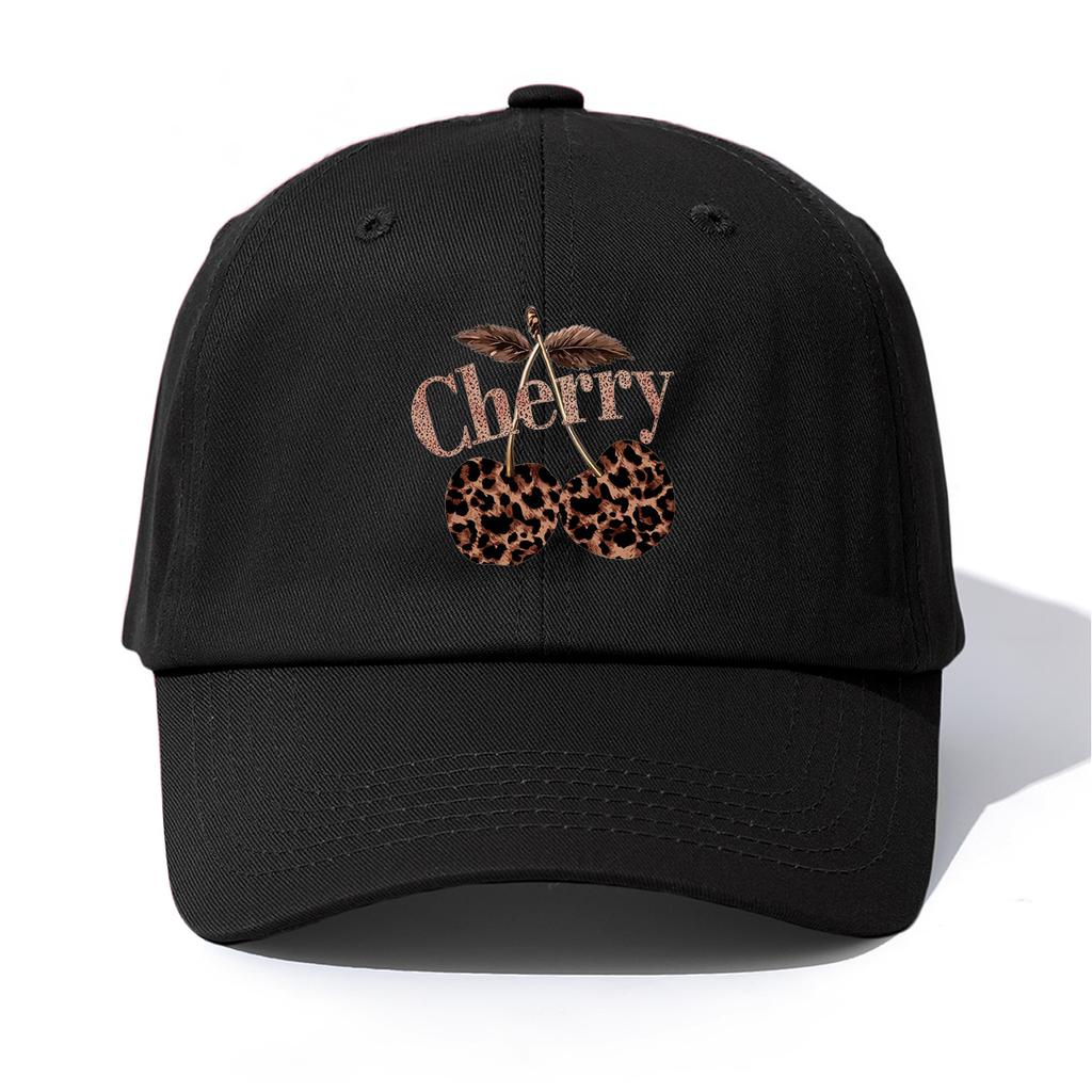 1pc CHERRY Print Baseball Cap for Adults, Minimalist Retro Style Casual Soft Adjustable Dad Hat, Perfect As Gift