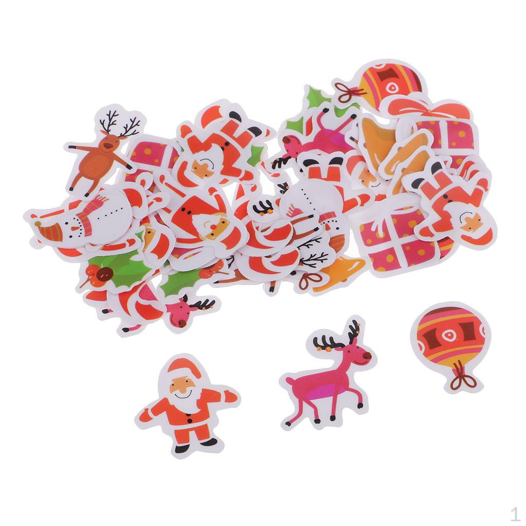 50 Pcs Christmas er Elements Self- Gift Paster