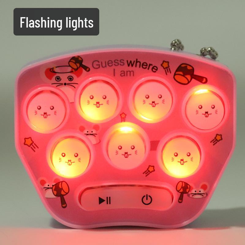 Handheld Whack-a-Mole Luminous Tetris Keychain Toy