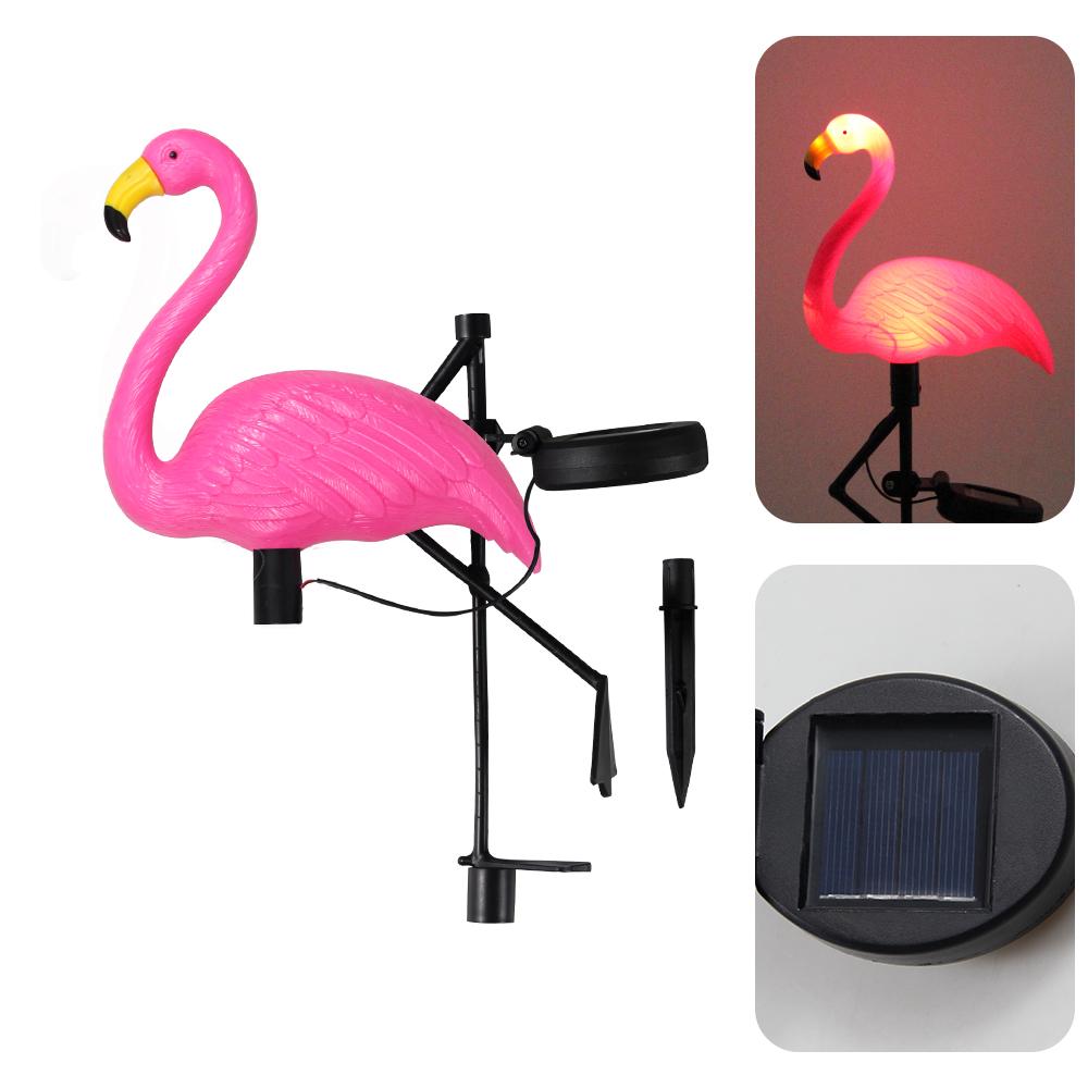 Flamingo Solar Garden Lights Outdoor Decor Waterproof Lawn Light Pathways Patio Decoration Stake Lights Holiday Supplies
