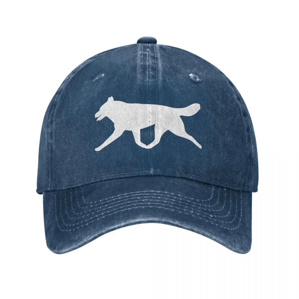 Siberian Husky White Silhouette Baseball Cap Luxury Brand Summer Hat For Men Womens