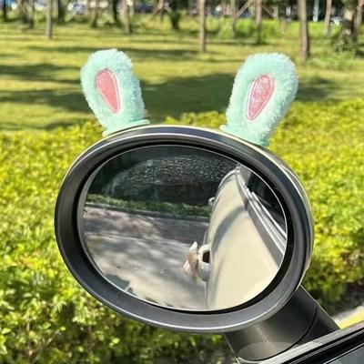 2 ks Roztomilé králičí uši 3D nálepky na uši Kryt zpětného zrcátka do auta Dekorace Vnější ozdoba interiéru vozu Auto příslušenství