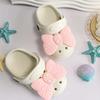 Children's Shoes Slippers Soft Anti-Skid Simple Bow DIY Design Hole Baby Shoes Sandy Beach For Boys Girls