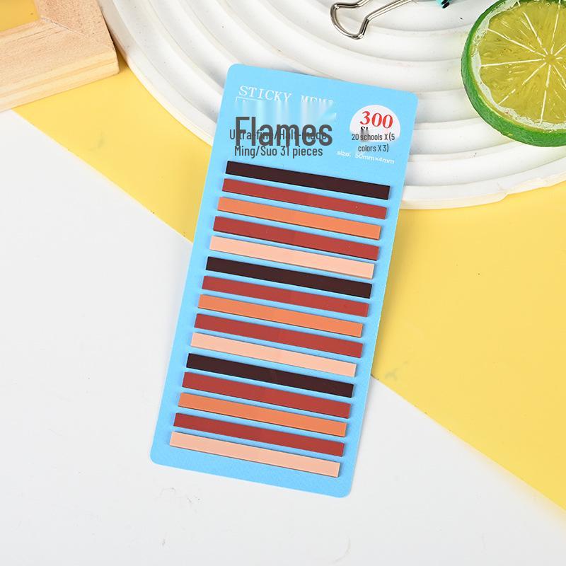 Thin Fluorescent Sticky Note Strips - Candy Colored Student Index Stickers