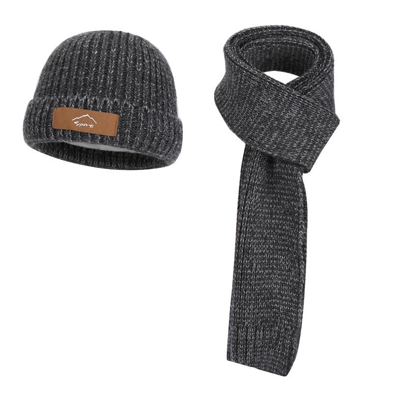 Hüte, Handschuhe, Schals, Dreiteiler-Set, Winter Herren und Damen Outdoor Samt, kältebeständig und warm Ohrschützer, Ärmel, gestrickte Wollmützen.