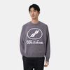 We11Done FW22 Gray Letter Pattern Embroidered Round Neck Pullover Knit Sweater Unisex sweater WD-KO8-20-507-U-GY