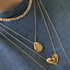 Exquisite Gold 24k Water Drop Heart Charm Necklace Perfect For Occasion Any