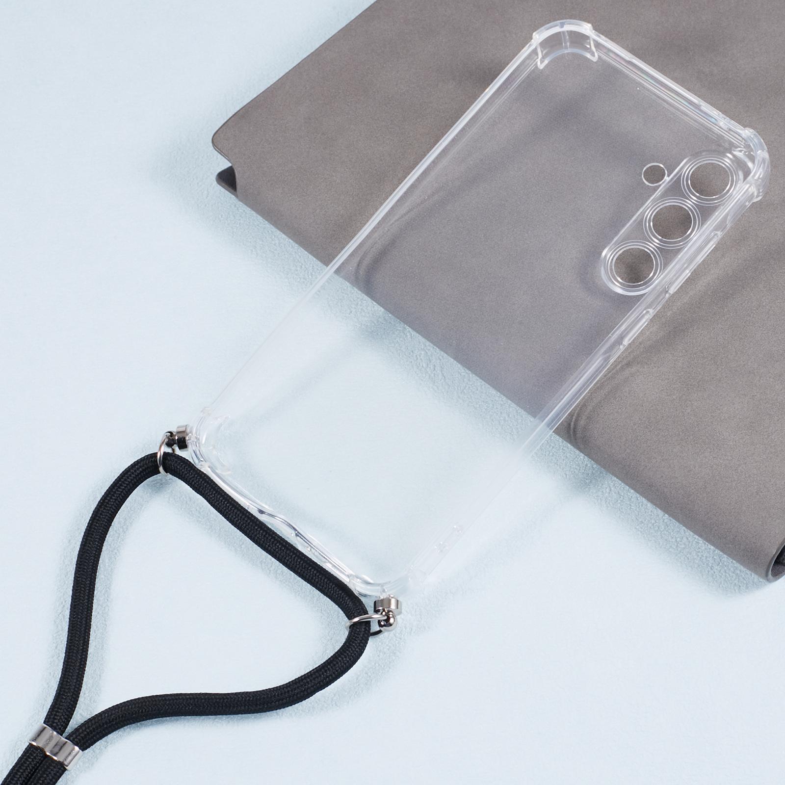 

For Samsung Galaxy A35 5G Case Reinforced Corner Clear Phone Cover with Lanyard A