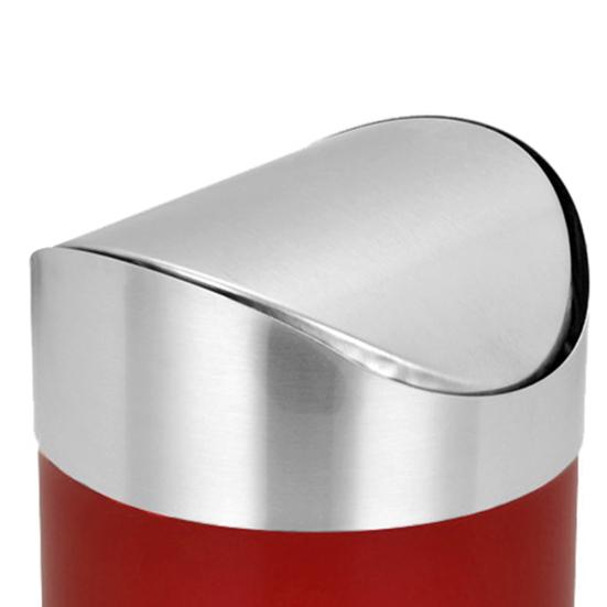 سلة مهملات صغيرة سلة مهملات بغطاء متأرجح لسطح العمل للمطبخ سطح المكتب نفايات قمامة سلة مهملات