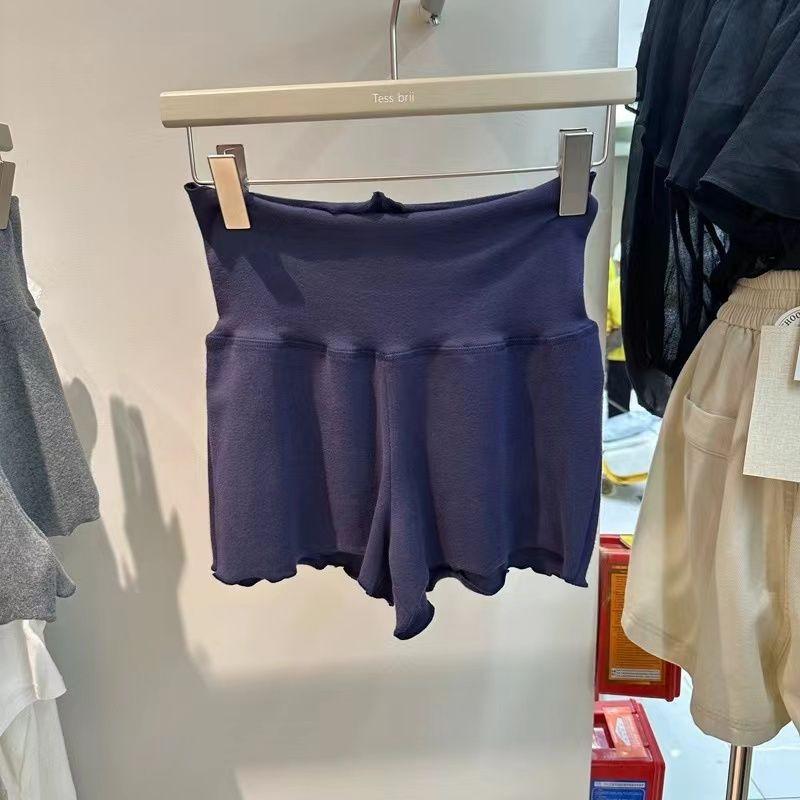 

Серые высокоэластичные утягивающие короткие балетные шорты с высокой талией, сексуальные хлопковые шорты с высокой талией для женской одежды, защищающие конфиденциальность XL темно-синий