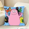 Cute Cartoon B-B-Barbapapas Cushion Cover Reversible Plush Pillow Cover For Car Sofa Bedroom Decorative Gift Pillowcase