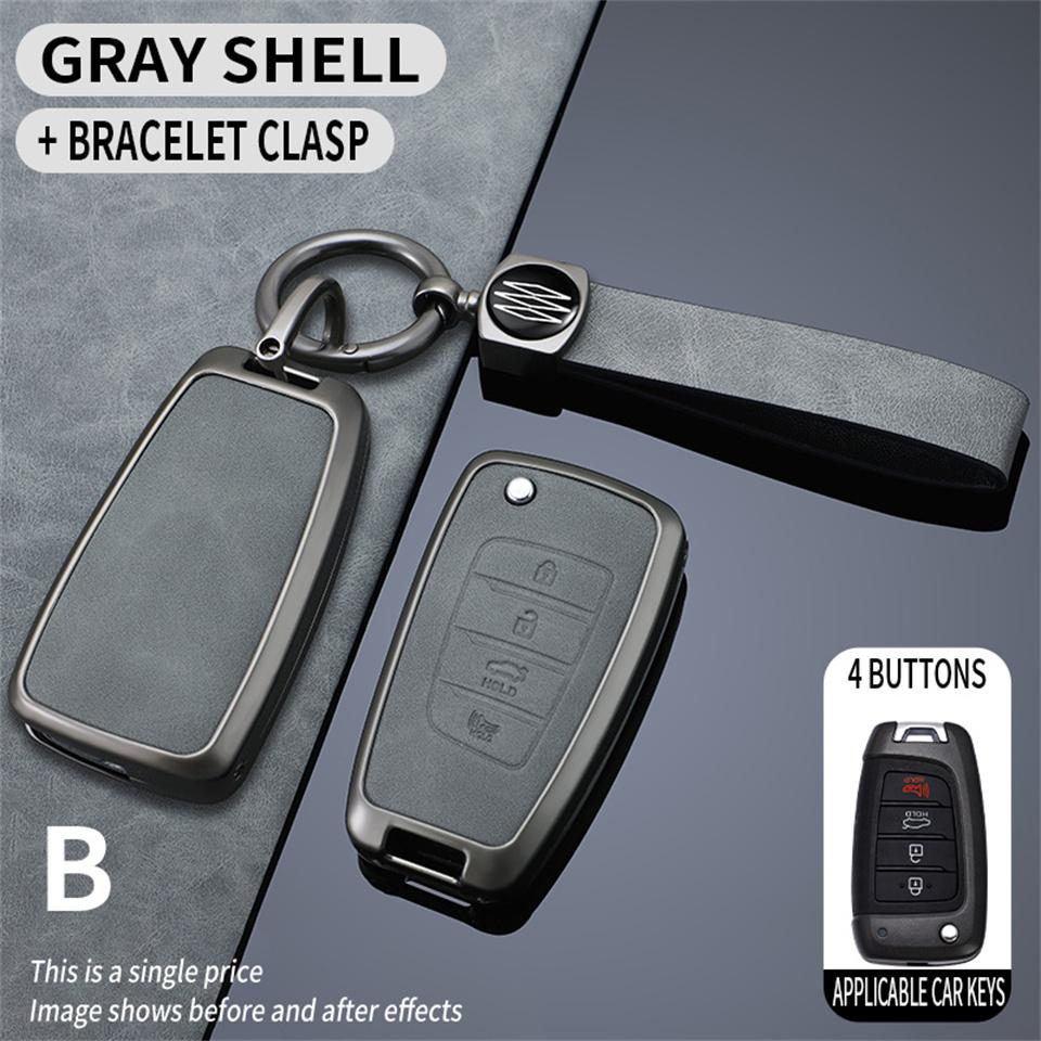 

Car Key Case Cover for Hyundai Elantra Solaris 2016 2017 2018 3 Buttons Folding Remote Keys Shell Free Accessories Holder Shell
