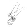 2Pcs Couples Lovers Disc Necklace Letters Women Girls Men Personalized Puzzle Pendant Sweater Chain