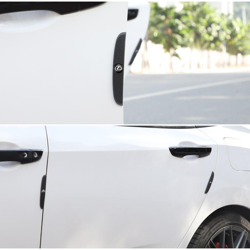 4Pcs Rubber Anti Collision Strip Car Door Rearview Mirror Protector Stickers For Lexus F SPORT RX300 IS200 IS250 ES350 Ct200h