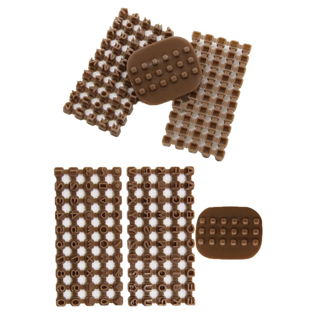 2PCS Reusable Plastic Alphabets Number Symbol Cookie Stamp Mold For Baking Decorations Kitchen Accessories